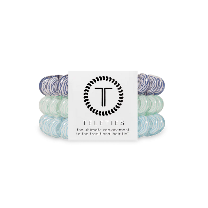 Totally Turquoise Large Spiral Hair Ties