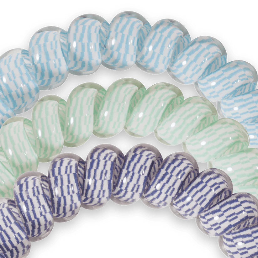 Totally Turquoise Large Spiral Hair Ties