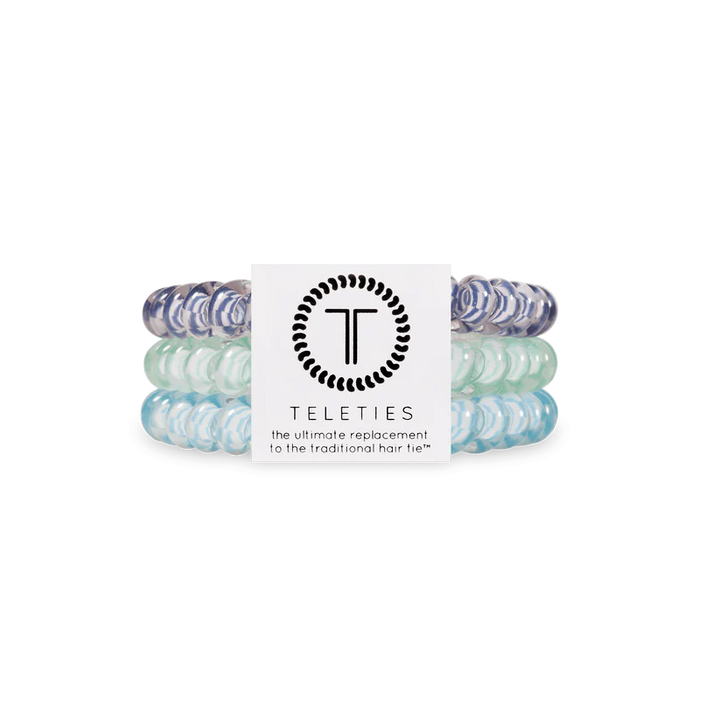 Totally Turquoise Small Spiral Hair Ties