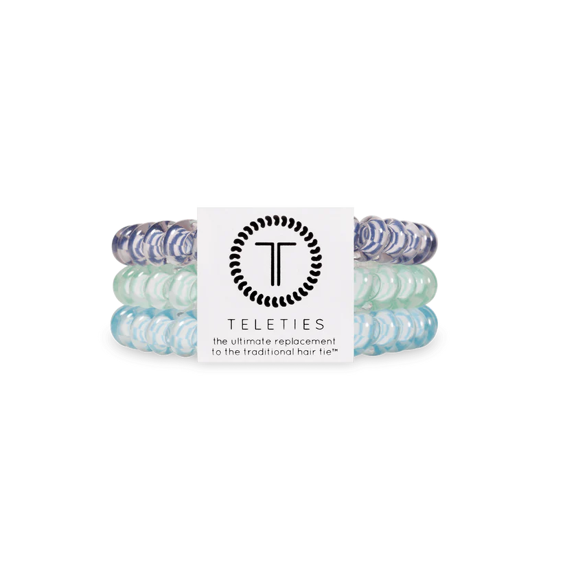 Totally Turquoise Small Spiral Hair Ties