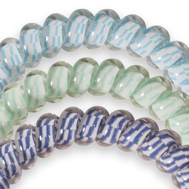 Totally Turquoise Small Spiral Hair Ties