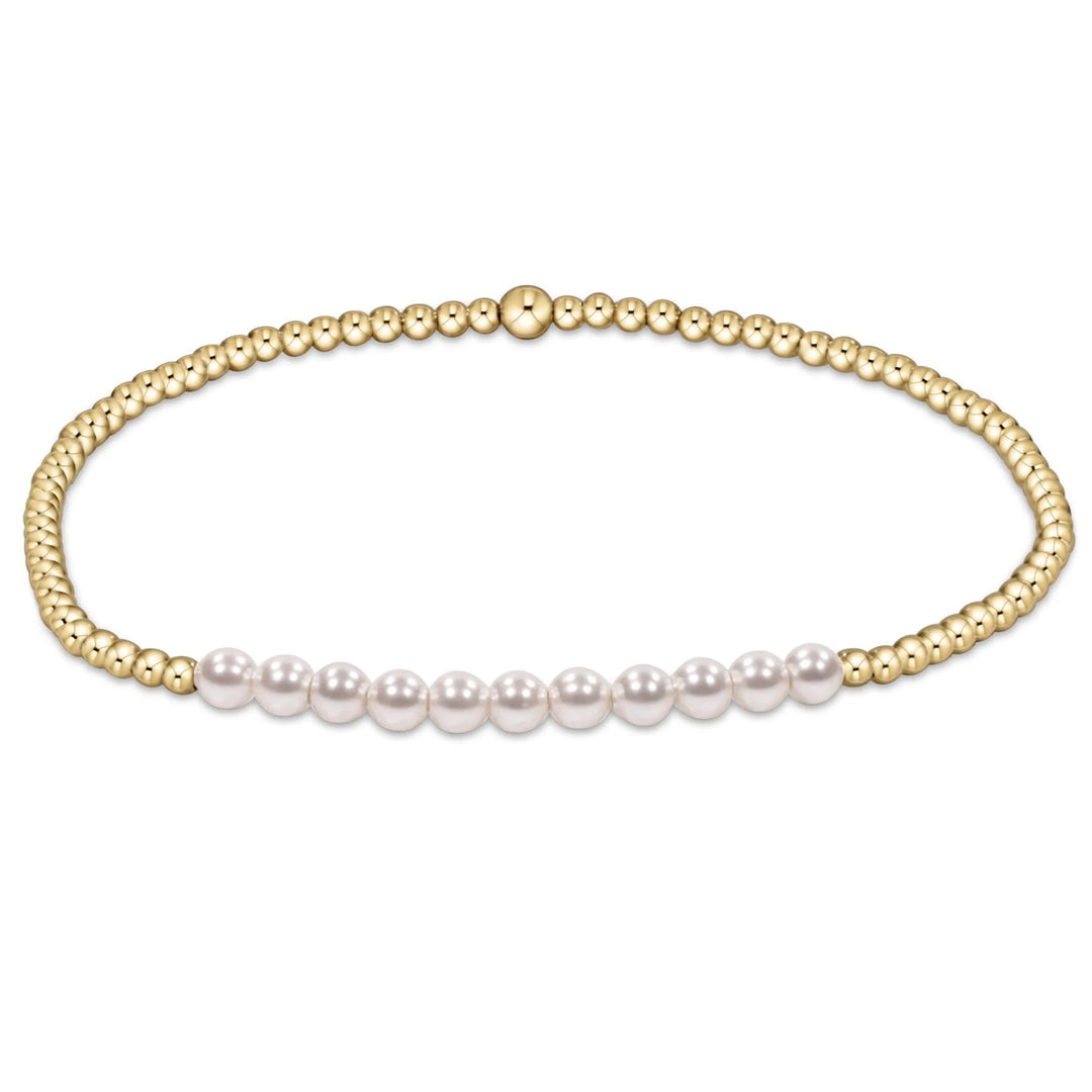 PEARL GOLD BLISS 2MM BEAD BRACELET