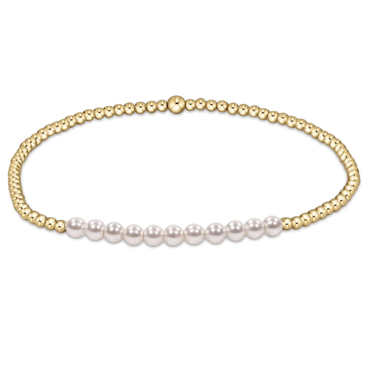 PEARL GOLD BLISS 2MM BEAD BRACELET