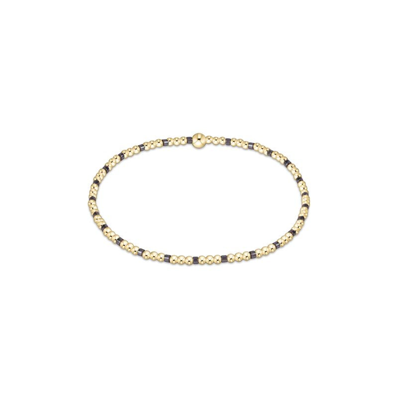 TAUPE WITH A TWIST HOPE SINCERITY PATTERN 2MM BEAD BRACELET
