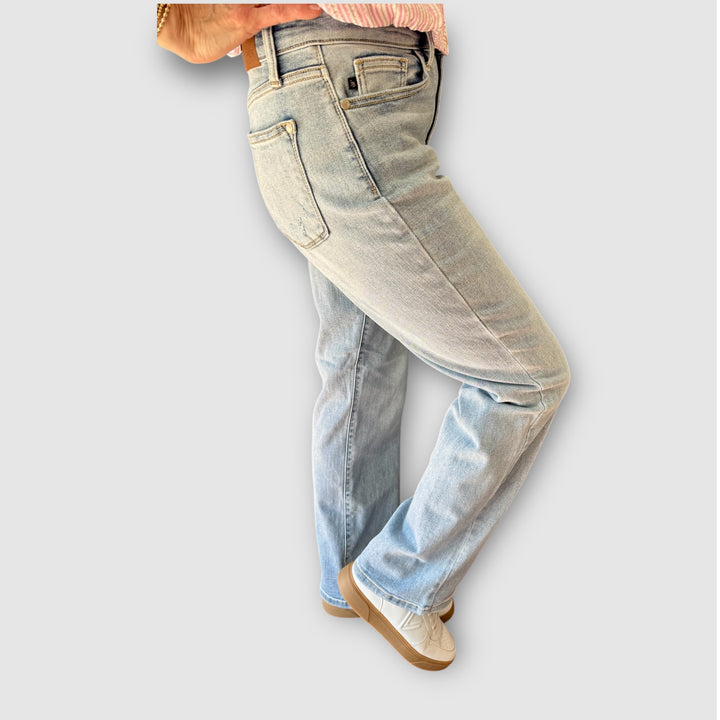 SAMANTHA HIGH WAIST STRAIGHT LEG JEANS