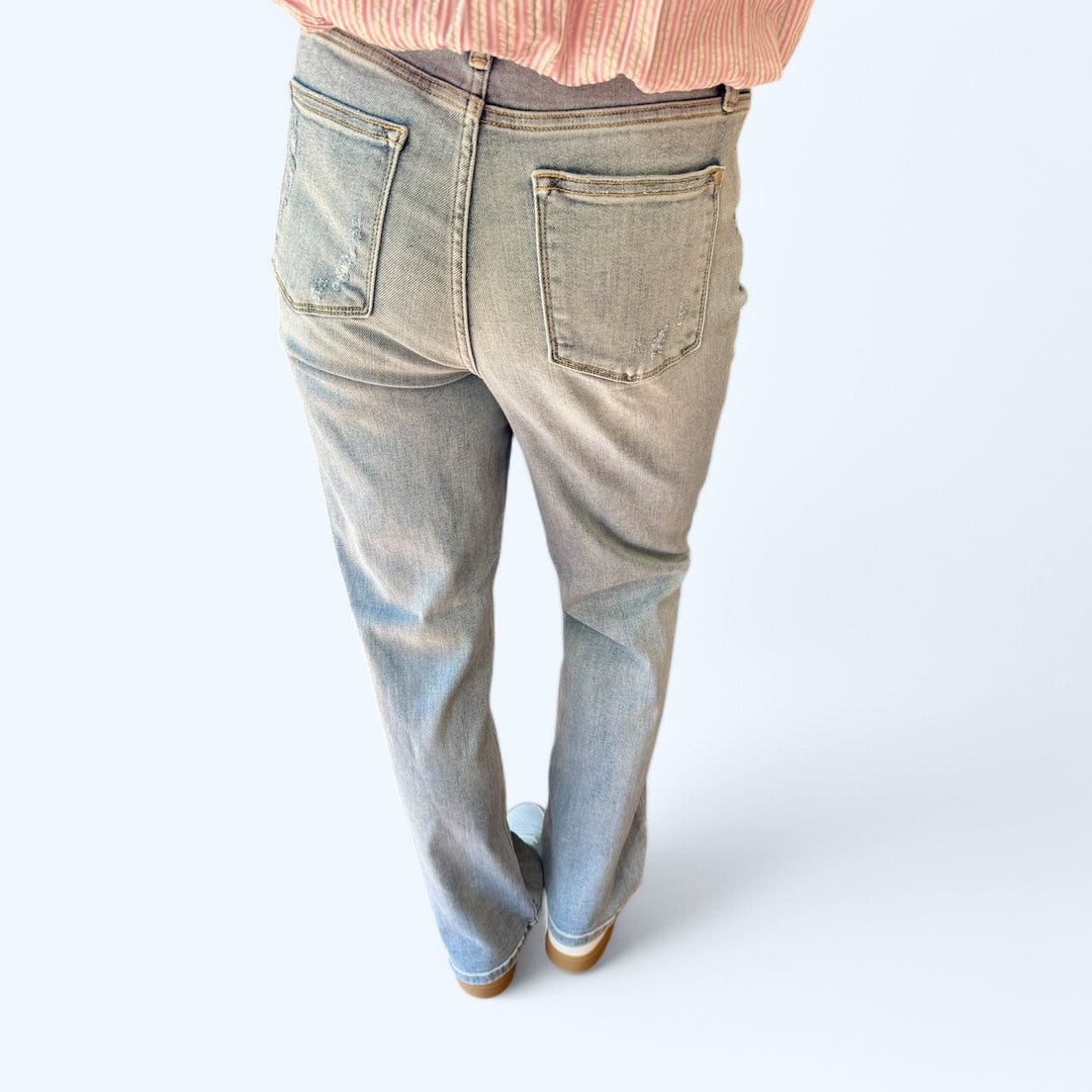 SAMANTHA HIGH WAIST STRAIGHT LEG JEANS