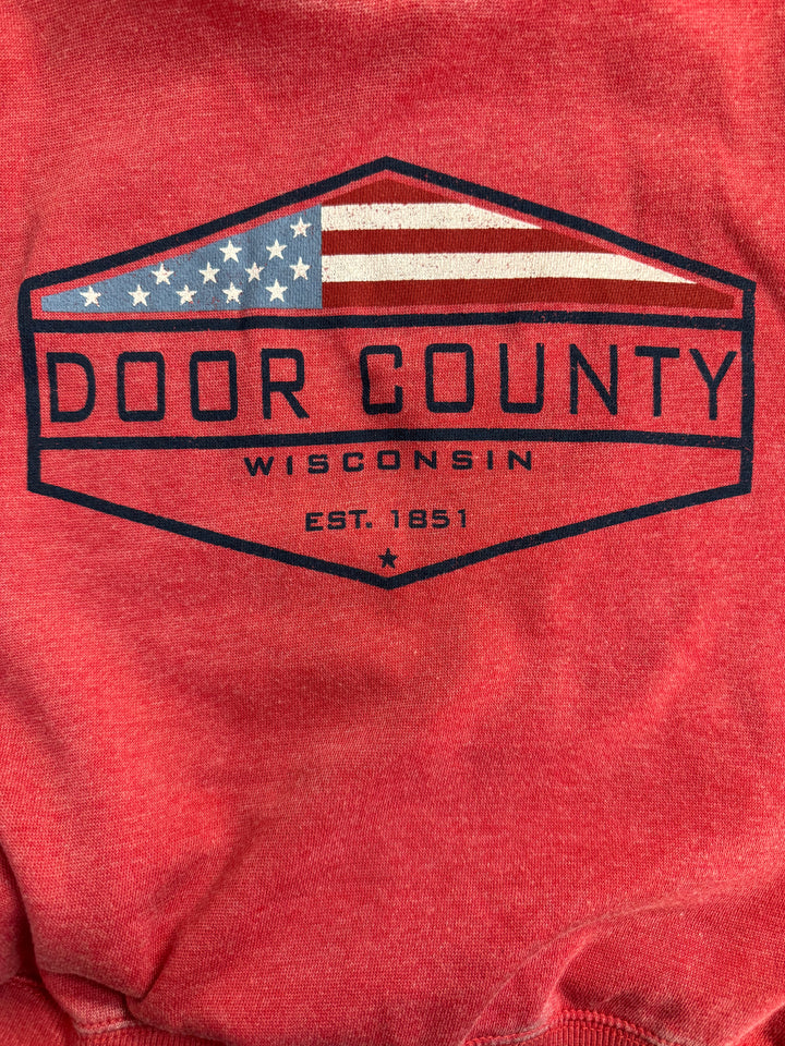 YOUTH DOOR COUNTY RED FLAG HOODIE