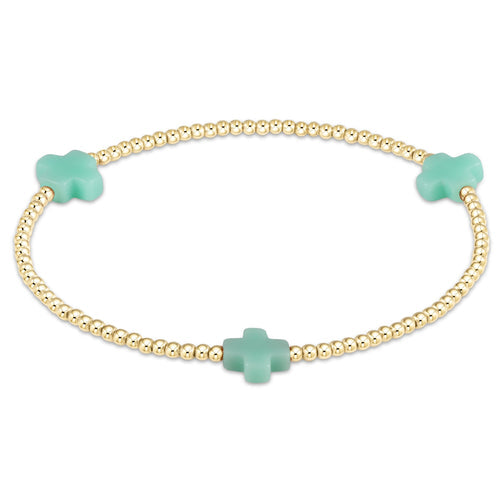 MINT SIGNATURE CROSS GOLD 2mm bracelet