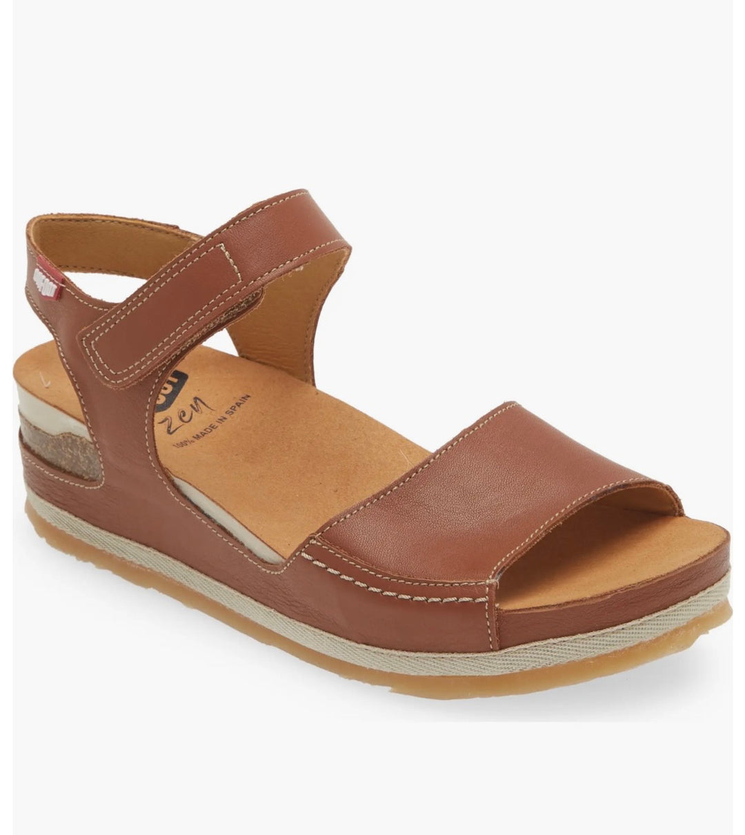 CUERO TAN PLATFORM SANDAL BY ONFOOT