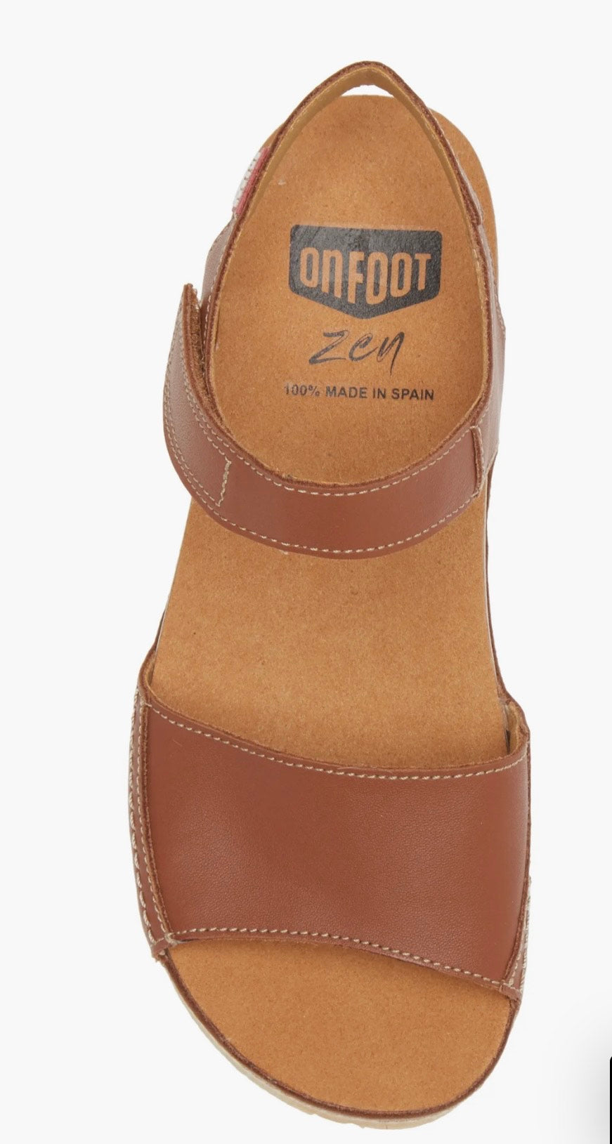 CUERO TAN PLATFORM SANDAL BY ONFOOT