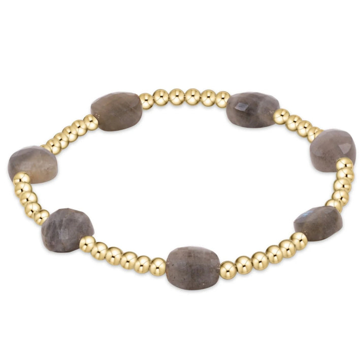 EXTENDS - LABRADORITE ADMIRE GOLD 3MM BEAD BRACELET