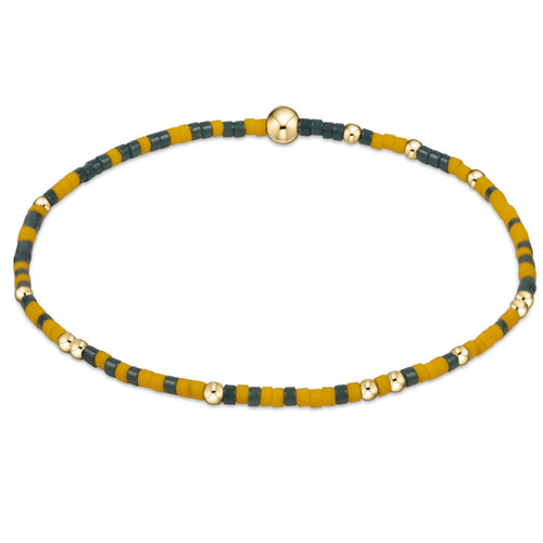 EXTENDS-DARK GREEN & GOLDEN YELLOW GAMEDAY HOPE UNWRITTEN BRACELET