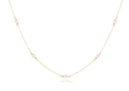 PEARL 17" SIMPLICITY CHAIN - 4MM PEARL