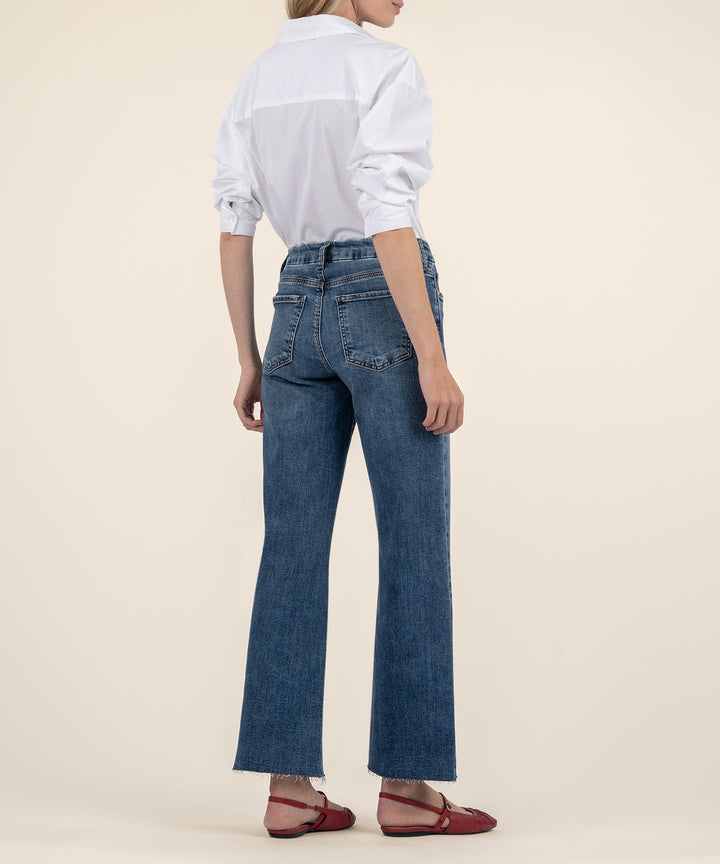MEG HIGH RISE FAB AB FAMILY WASH WIDE LEG RAW HEM