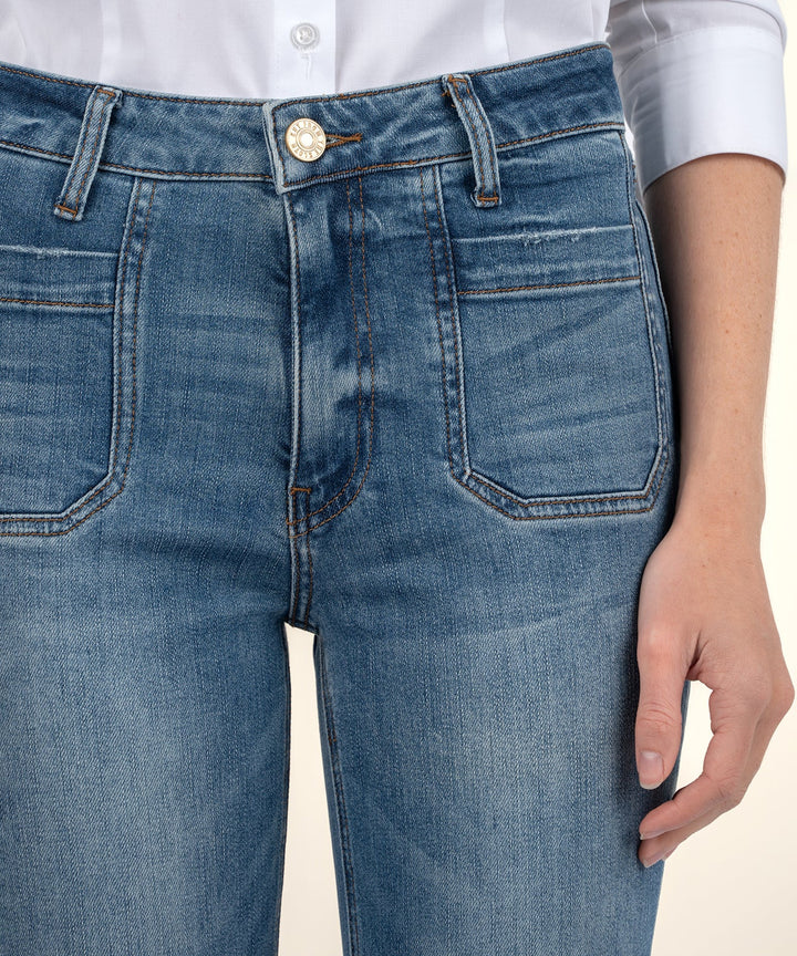 ELIZABETH CLARITY WASH HIGH RISE STRAIGHT LEG JEANS