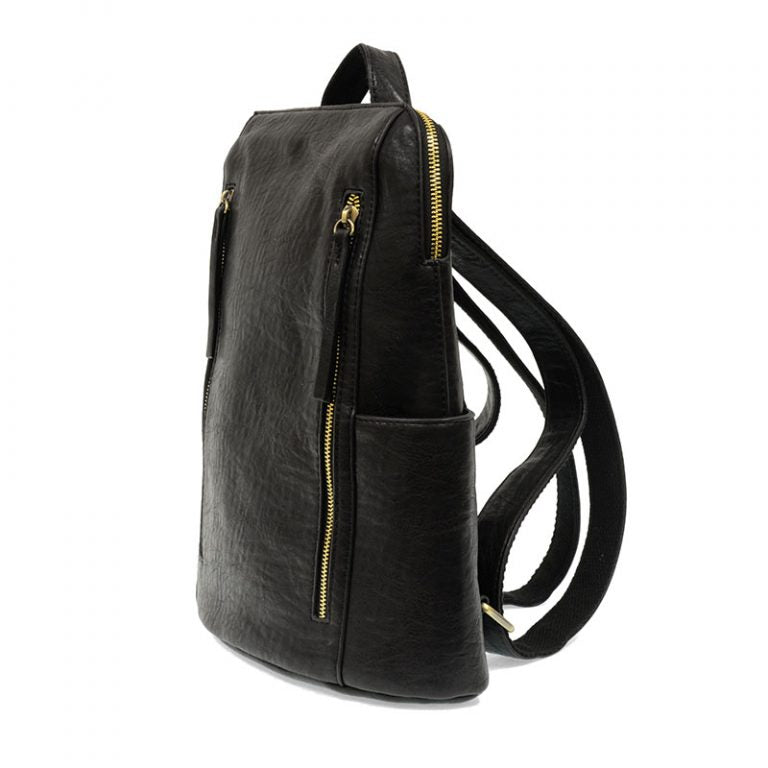 BLACK RAEGAN DOUBLE ZIP BACKP