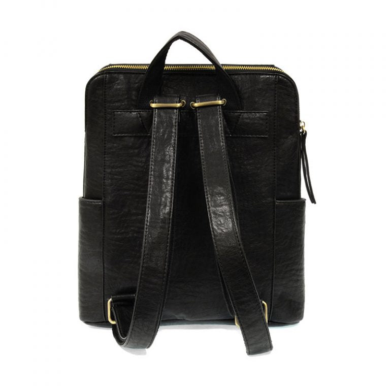 BLACK RAEGAN DOUBLE ZIP BACKP