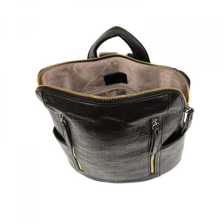 BLACK RAEGAN DOUBLE ZIP BACKP