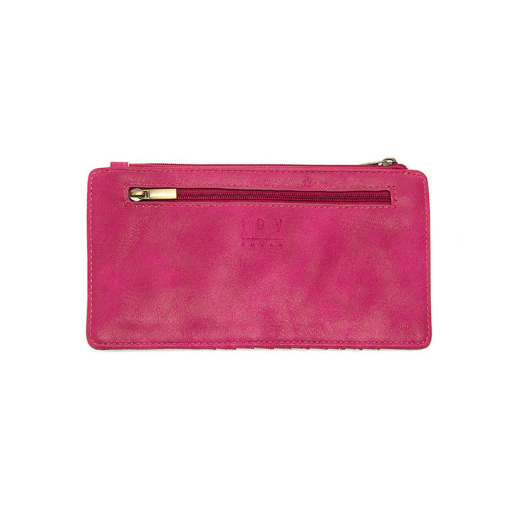 MAGENTA DISTRESSED KARA MINI WALLET