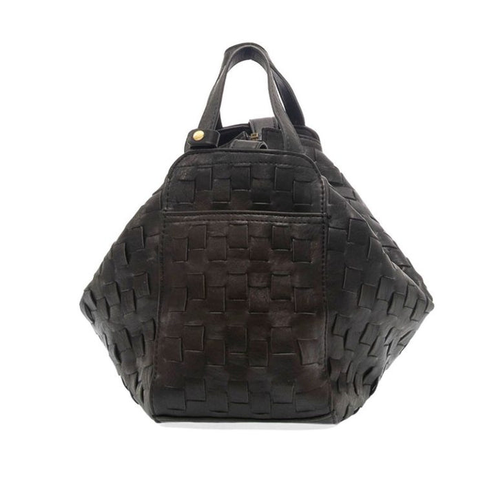 BLACK BRENNA BOWLER SATCHEL BAG