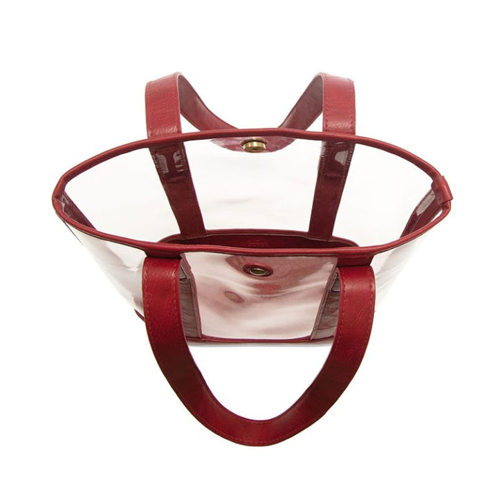 RED ELLE CLEAR TOTE BAG