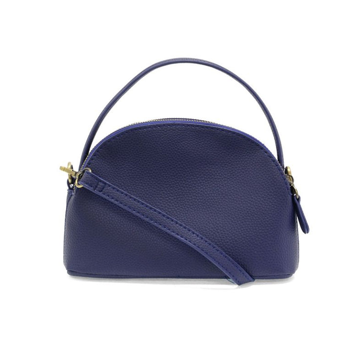 NAVY LARISSA DOUBLE ZIP DOME CROSSBODY