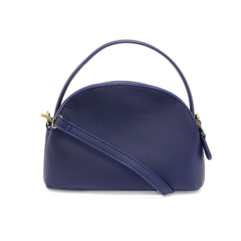 NAVY LARISSA DOUBLE ZIP DOME CROSSBODY