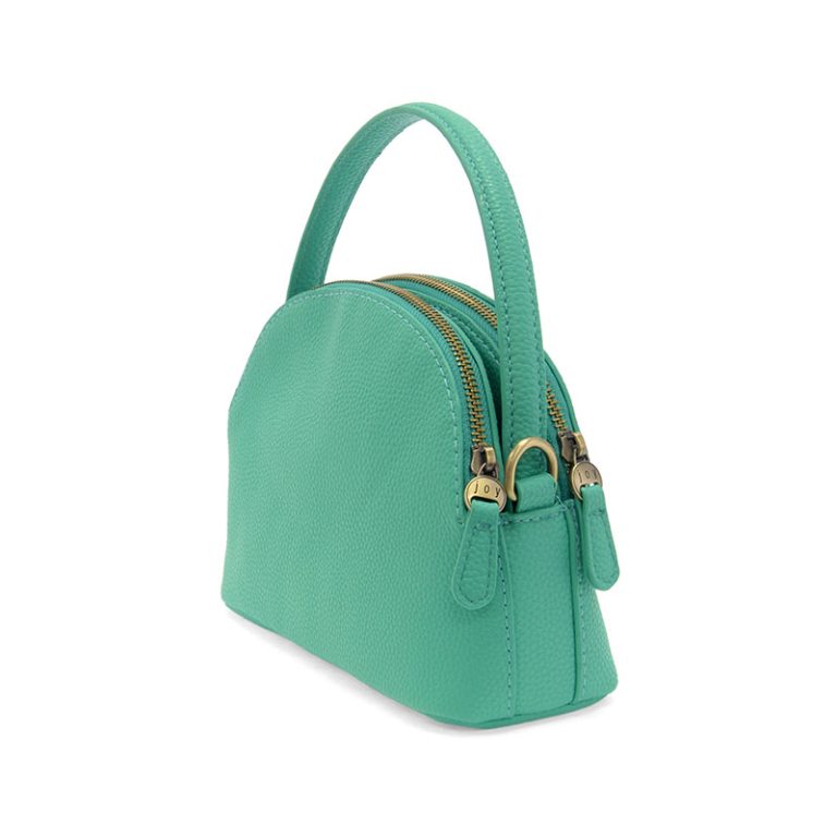 TURQUOISE LARISSA DOUBLE ZIP DOME CROSSBODY