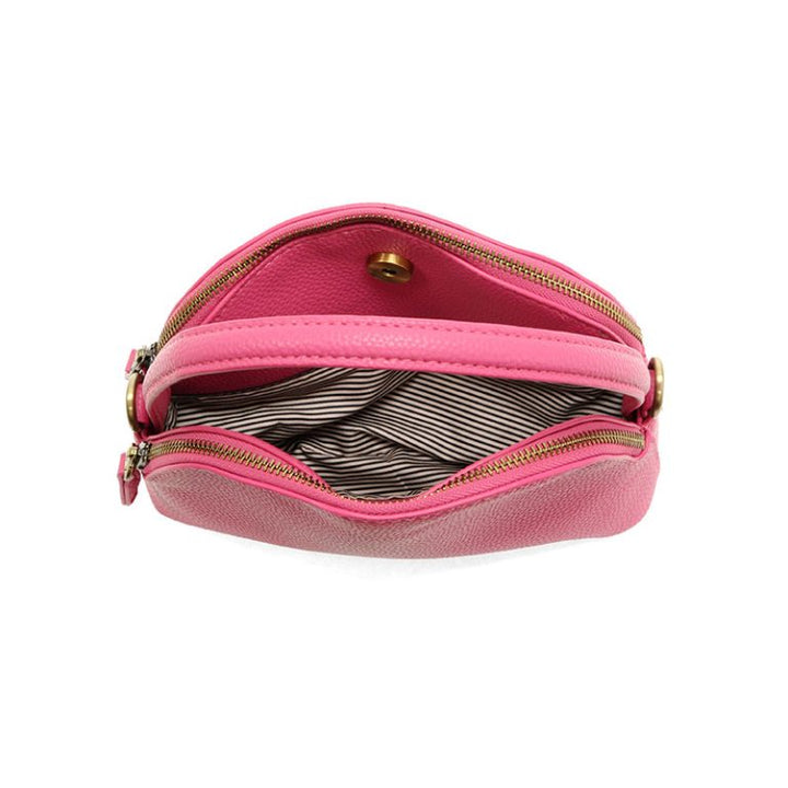 MAGENTA LARISSA DOUBLE ZIP DOME CROSSBODY