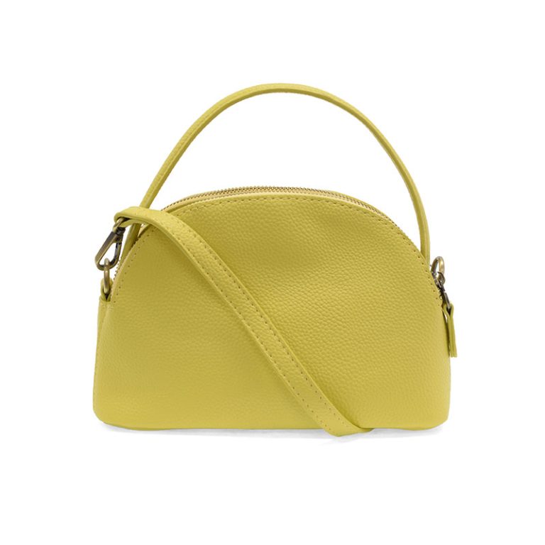 YELLOW LARISSA DOUBLE ZIP DOME CROSSBODY