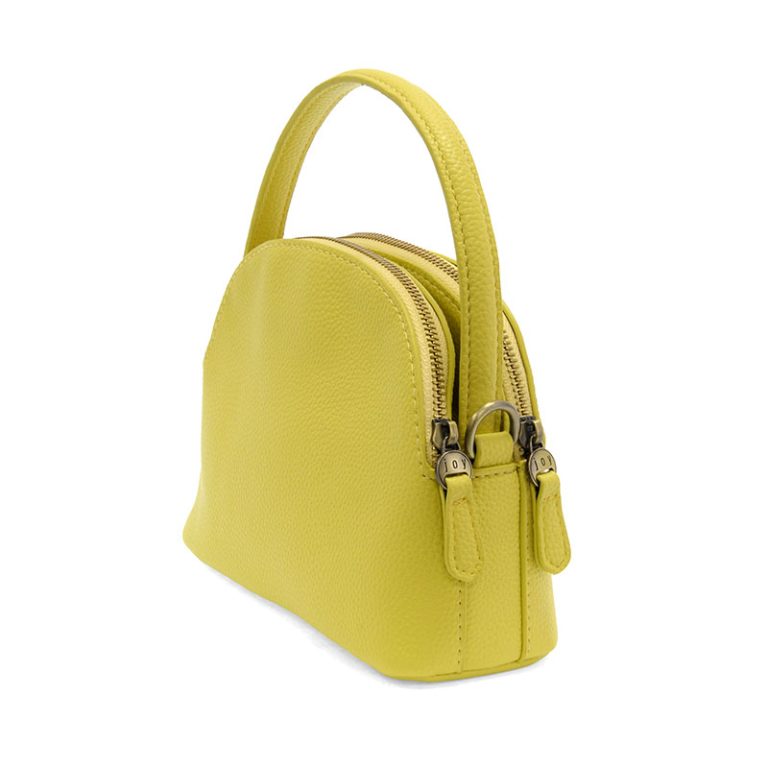 YELLOW LARISSA DOUBLE ZIP DOME CROSSBODY