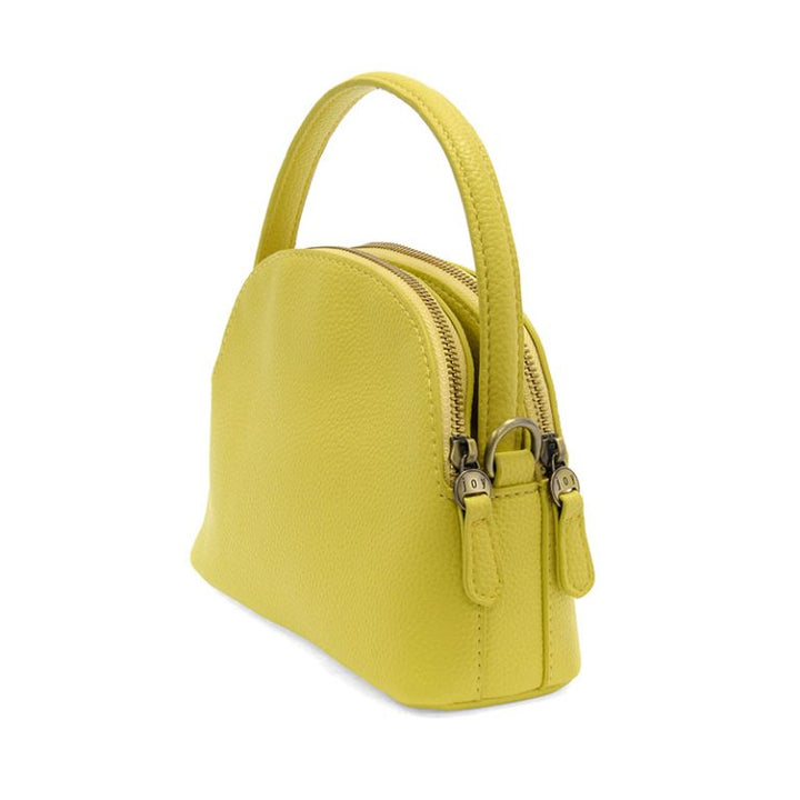 YELLOW LARISSA DOUBLE ZIP DOME CROSSBODY