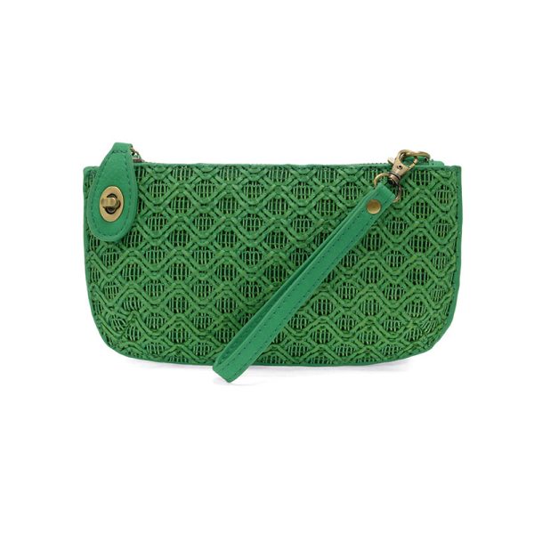 GREEN LATTICE WOVEN CROSSBODY WRISTLET