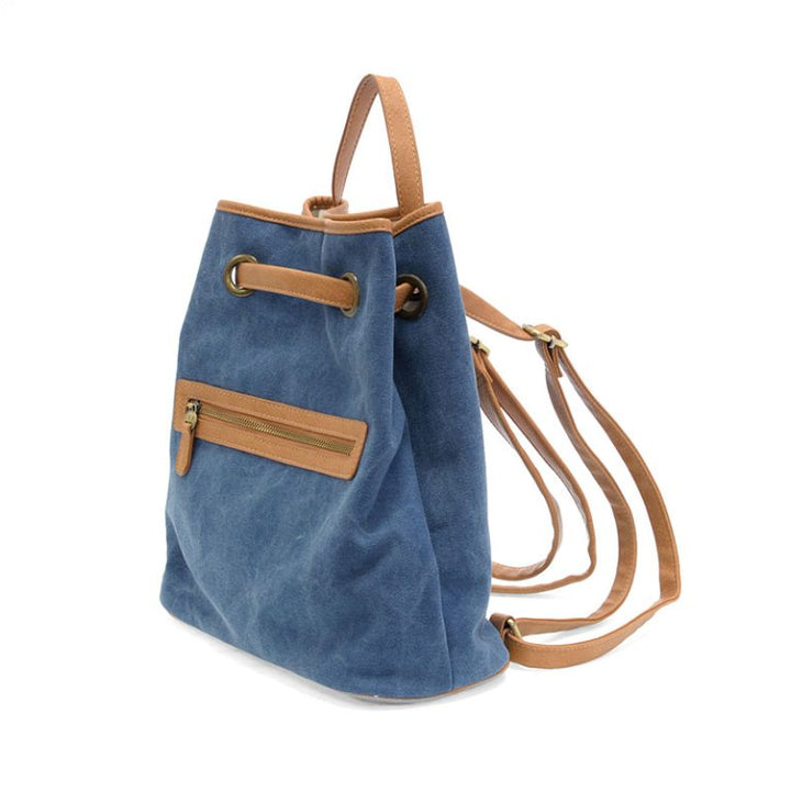 DENIM BLUE CANVAS BACKPACK