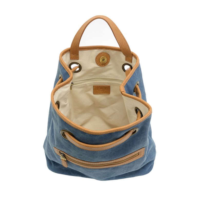 DENIM BLUE CANVAS BACKPACK