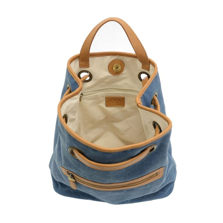 DENIM BLUE CANVAS BACKPACK