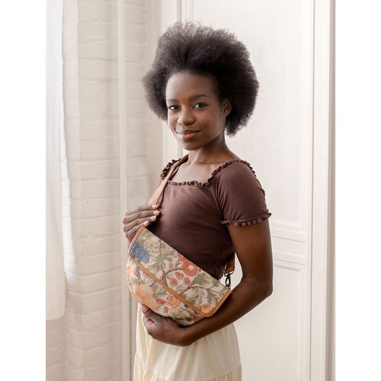 BOTANICAL FLORAL SLING/BELT CANVAS BAG