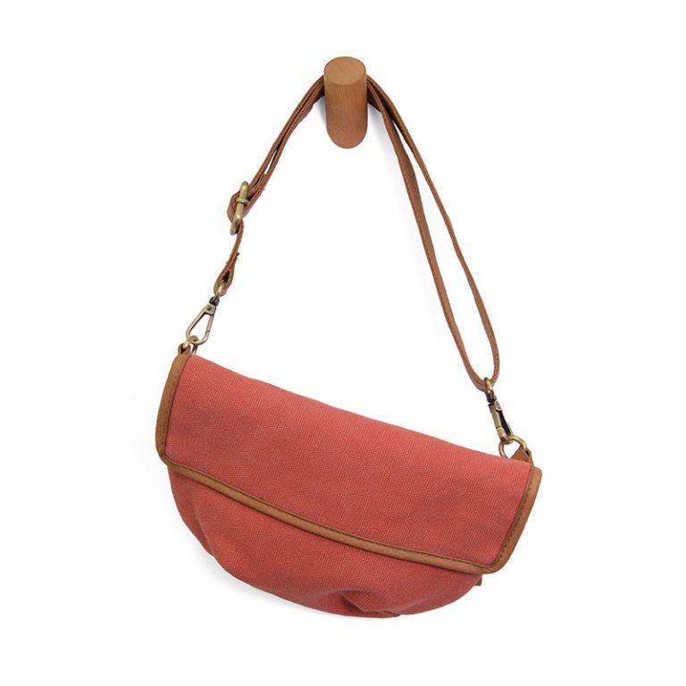 SPICED CORAL SLING/BELT CANVAS BAG