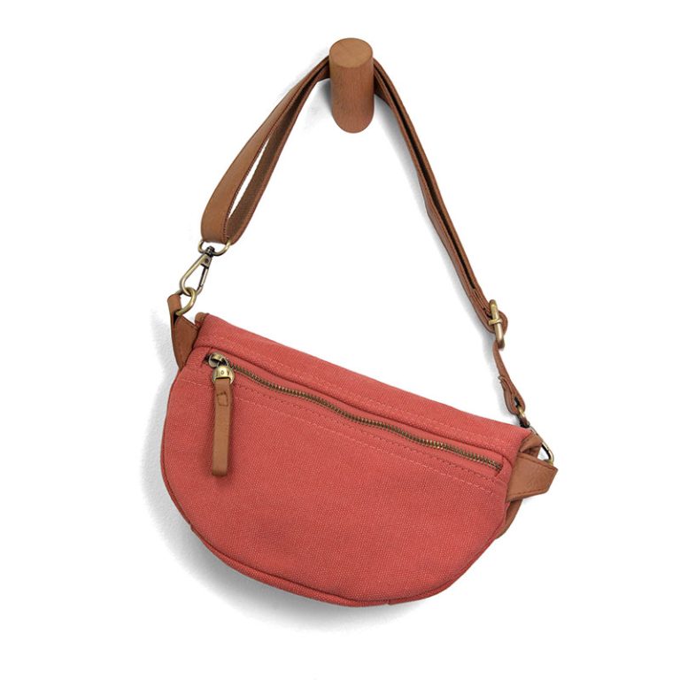 SPICED CORAL SLING/BELT CANVAS BAG