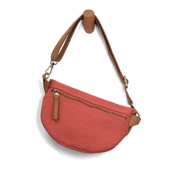 SPICED CORAL SLING/BELT CANVAS BAG