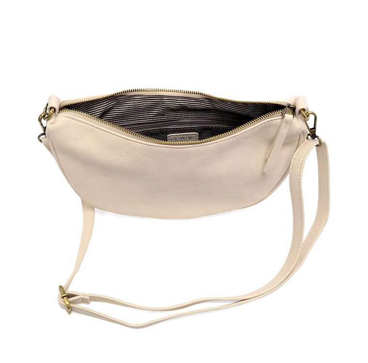 ECRU MIRANDA CRESCENT CROSSBODY BAG
