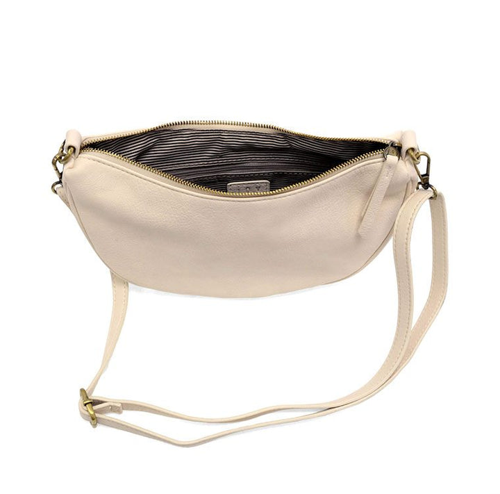 ECRU MIRANDA CRESCENT CROSSBODY BAG