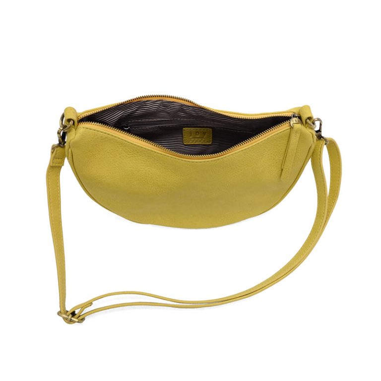 YELLOW MIRANDA CRESCENT CROSSBODY BAG