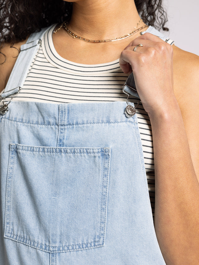 CONNOR DENIM SHORTALLS