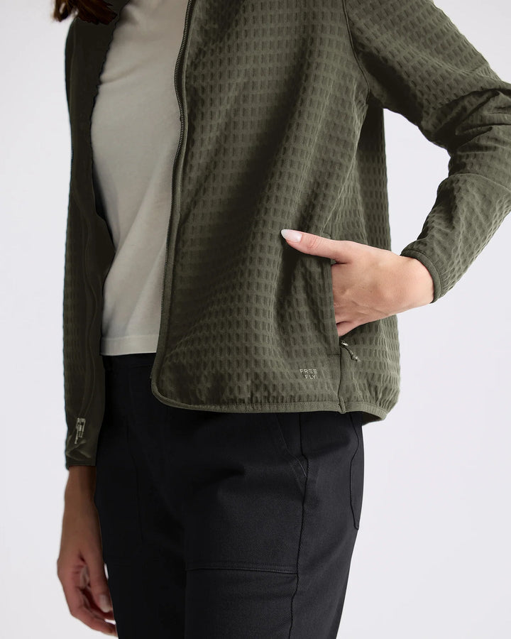 WOMEN'S DARK FOREST GRIDBACK FLEECE JACKET