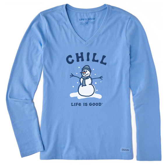 CHILL SNOWMAN LONG SLEEVE V-NECK