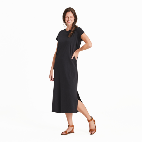 BLACK CRUSHER WEEKEND DRESS