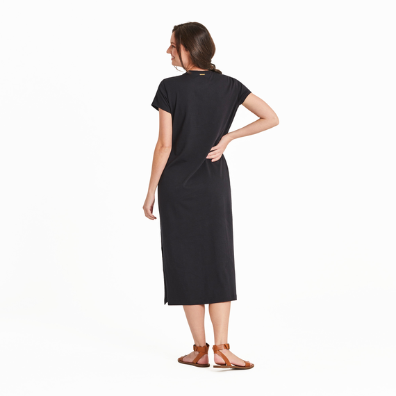 BLACK CRUSHER WEEKEND DRESS