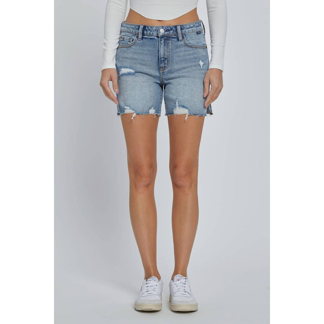 CACEY HIGH RISE DENIM SHORTS