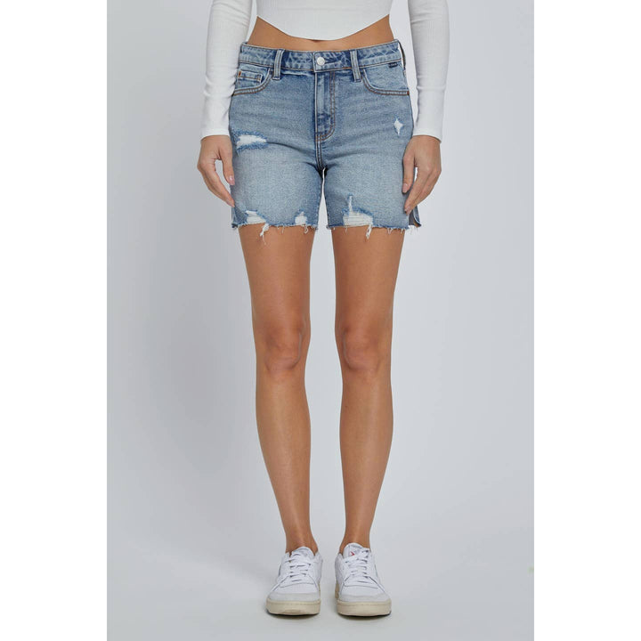 CACEY HIGH RISE DENIM SHORTS